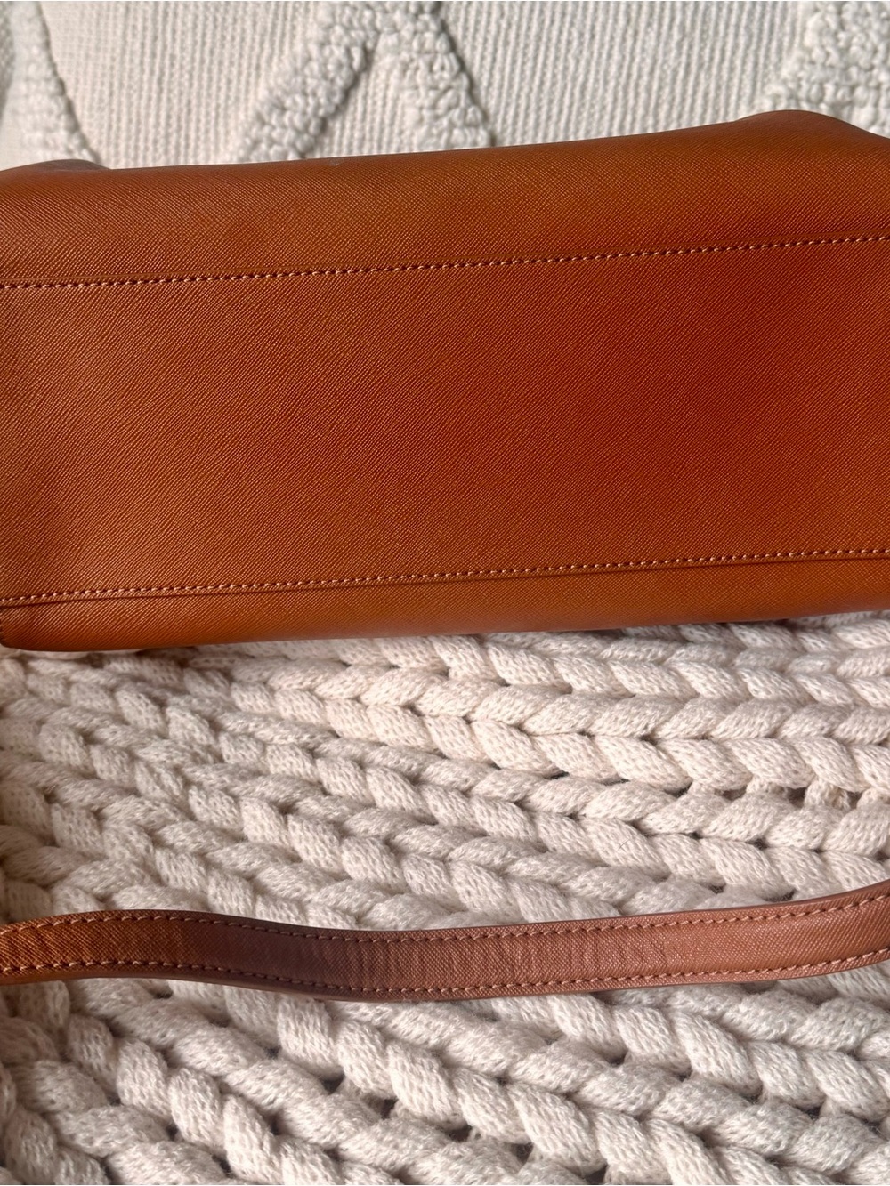 Tory Burch Leather Satchel in Cognac - Picture 3 of 4